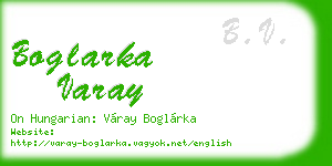 boglarka varay business card