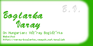 boglarka varay business card